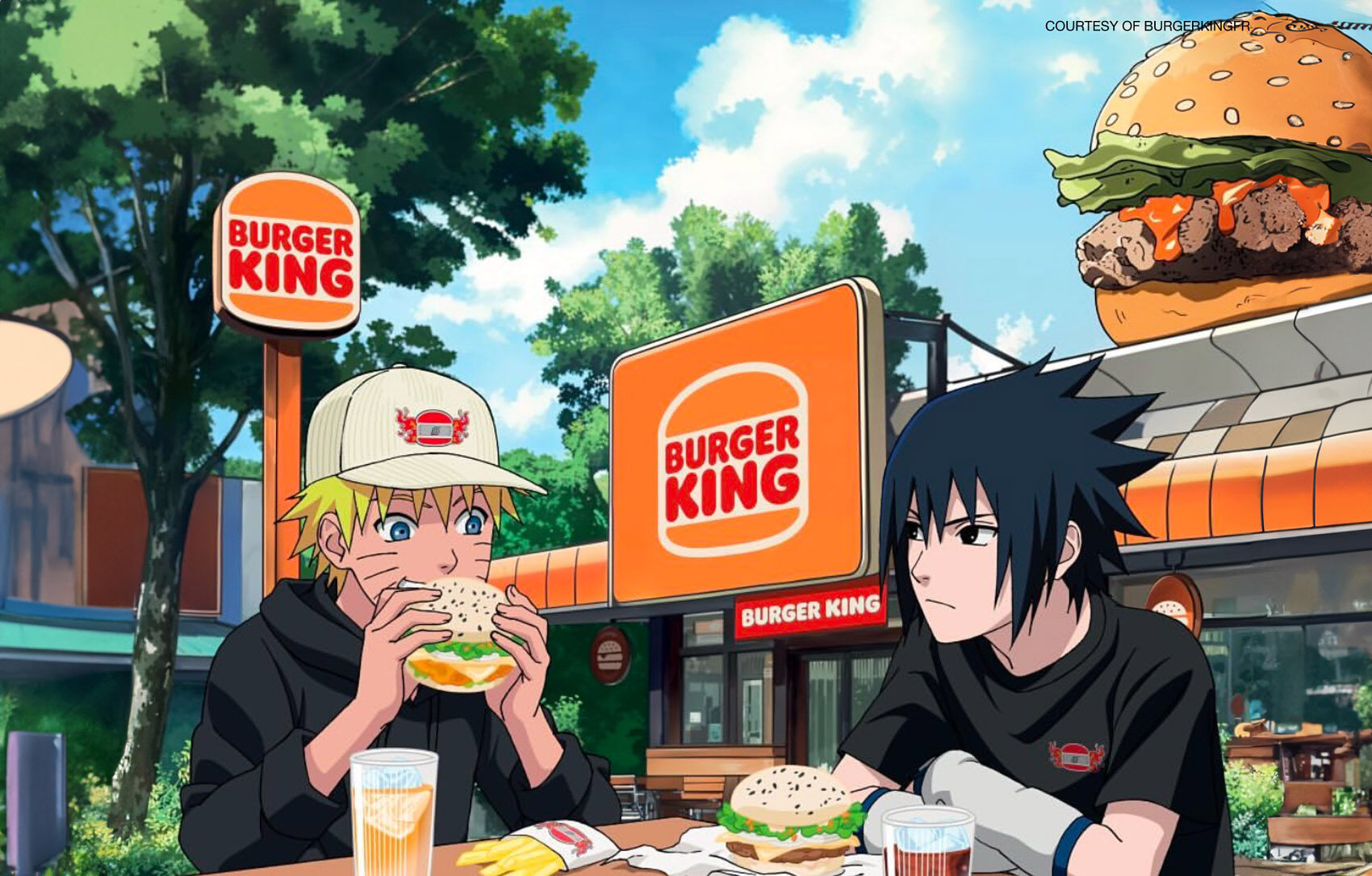 Burger King Prancis Kolaborasi dengan Naruto dan Sasuke, Sajikan Menu dan Merchandise Eksklusif