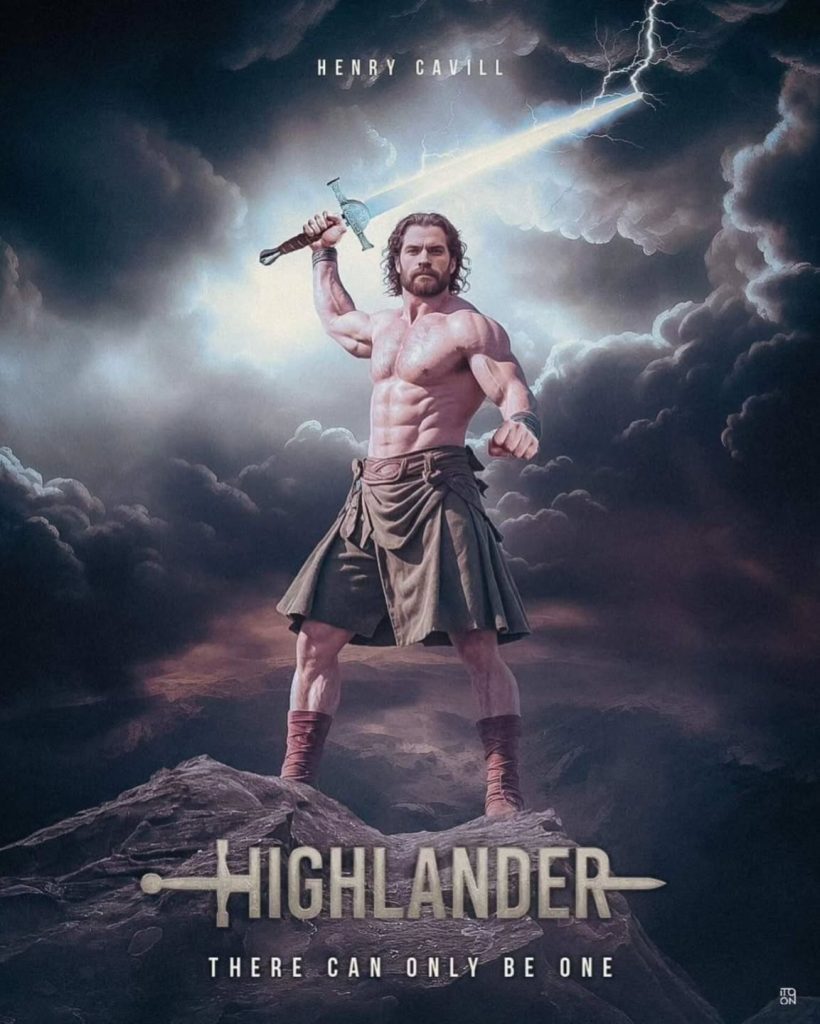 Highlander reboot, Henry Cavill - sumber foto Instagram @henrycavillsmagic