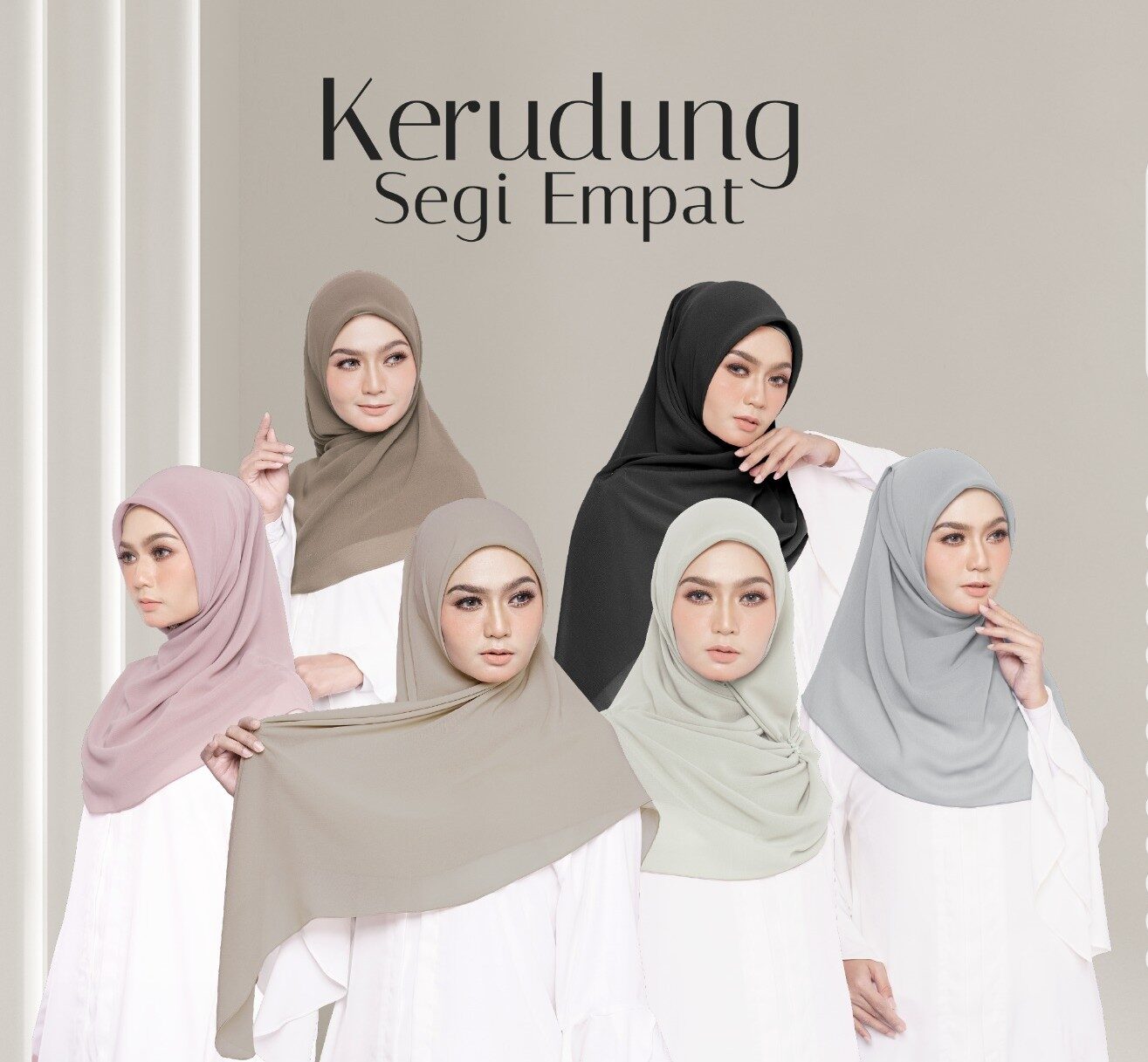 Berbahan Sejuk, Nyaman dan Nggak Mudah Kusut, MR.D.I.Y. Gandeng Kami, Rilis 6 Kerudung Segi Empat