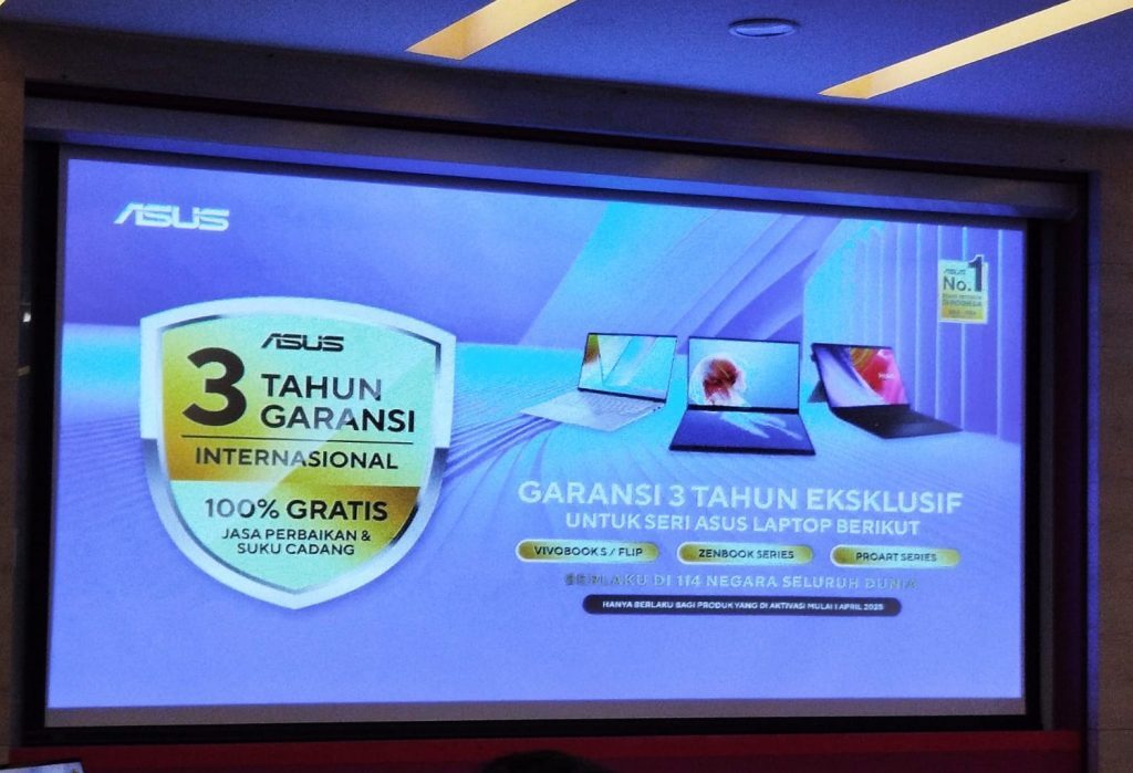 ASUS mengumumkan masa garansi lebih panjang untuk beberapa lini produk laptop-nya, yaitu Zenbook, ProArt, Vivobook S dan Vivobook Flip. Pengguna yang membeli salah satu dari empat lini laptop tersebut dapat menikmati garansi internasional sepanjang 3 tahun dan berlaku di 114 negara seluruh dunia. (Foto: Urbanvibes)
