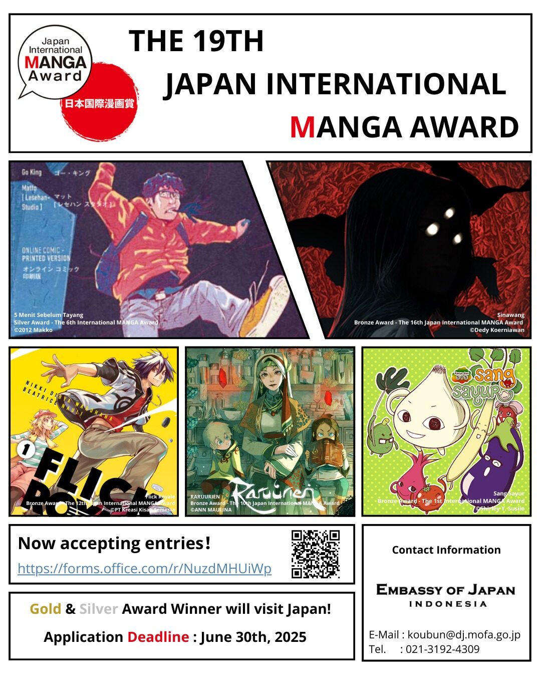 Peluang Emas bagi Mangaka Indonesia: Pendaftaran Kontes Manga Internasional ke-19 Dibuka!