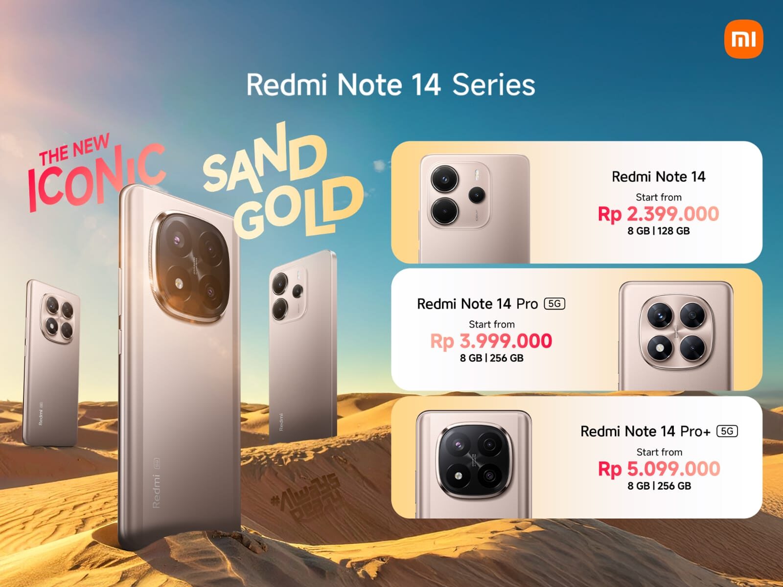 Redmi Note 14 Series Tampil dengan Warna Baru Sand Gold dan Harga Lebih Menggoda