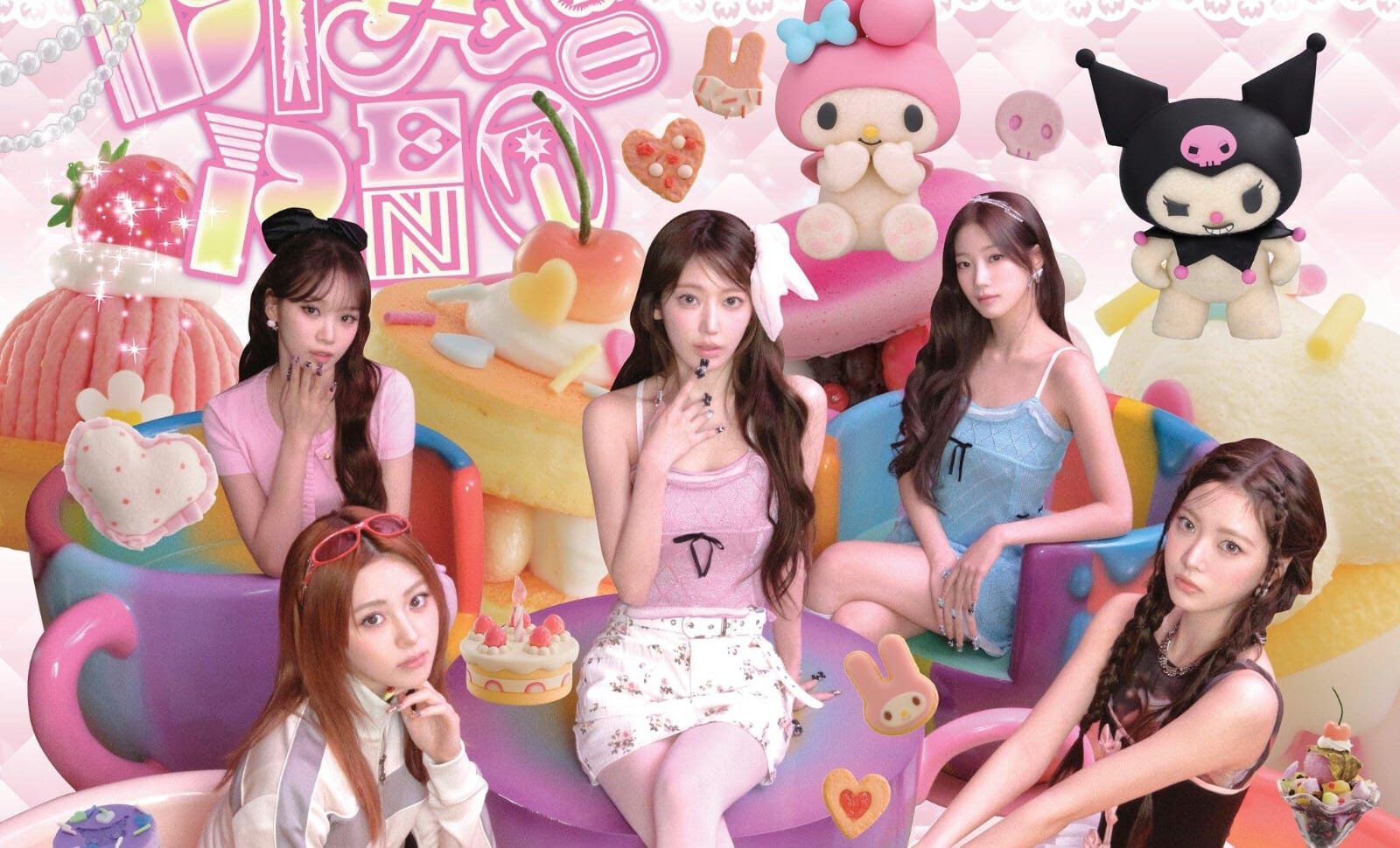 LE SSERAFIM Umumkan MV "Kawaii", Soundtrack Resmi Serial Netflix My Melody & Kuromi