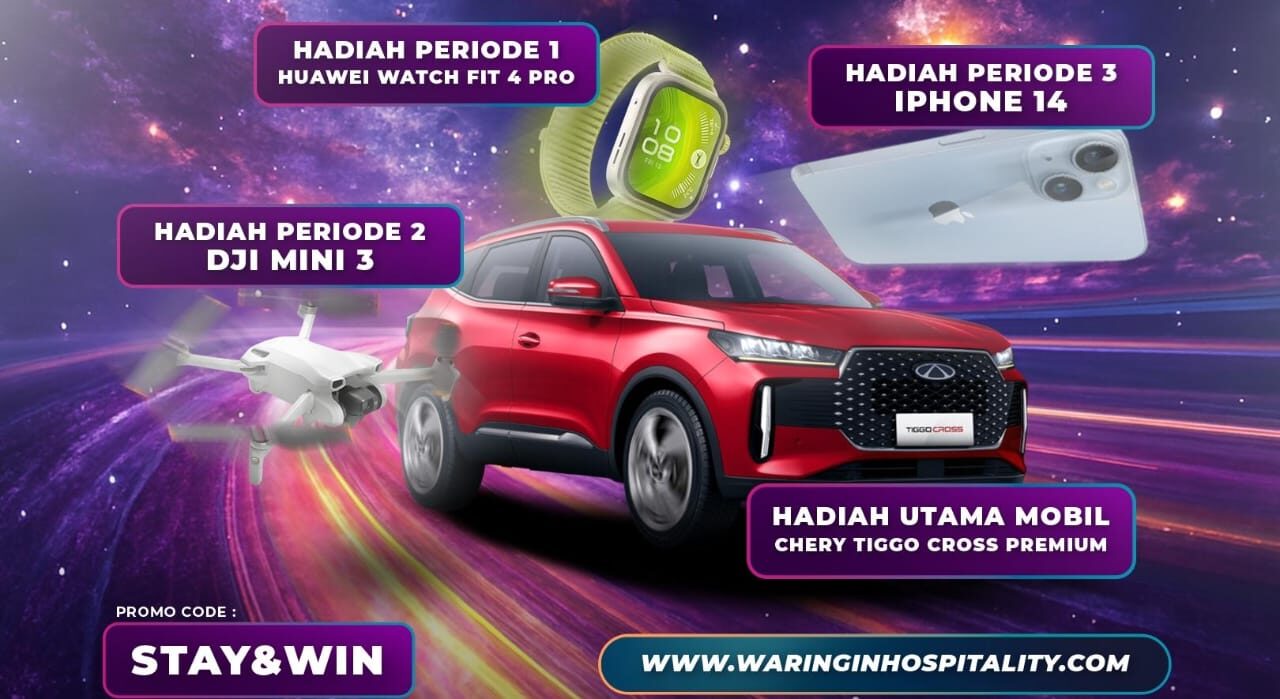 Promo Stay & Win dari Waringin Hospitality Hotel Group: Hadiah iPhone 14, Smartwatch, dan Drone Menantimu!