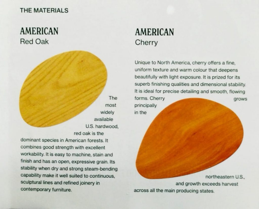 Hendro,
yang dikenal dengan pendekatan desain berbasis narasi budaya, untuk pertama kalinya mengeksplorasi
potensi American Hardwood, terutama spesies red oak, maple, dan cherry, yang selama ini kurang
dimanfaatkan di Asia Tenggara.