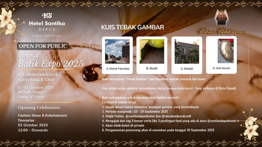 Festival Batik Depok 2025 Hotel Santika Depok - sumber foto Santika Depok