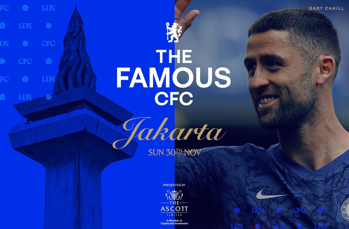 Gary Cahill Datang ke Jakarta! Ascott Perkenalkan "The Famous CFC" untuk Penggemar Chelsea di Indonesia
