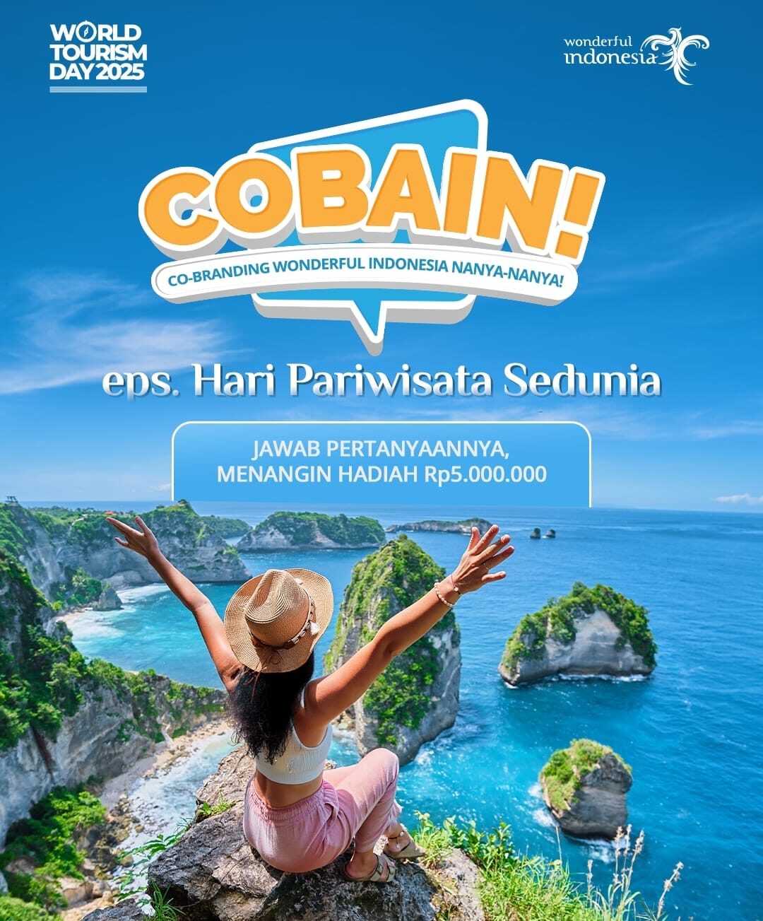 Sambut Hari Pariwisata Sedunia, Kemenpar dan Co-Branding Wonderful Indonesia Hadirkan Kuis Menarik
