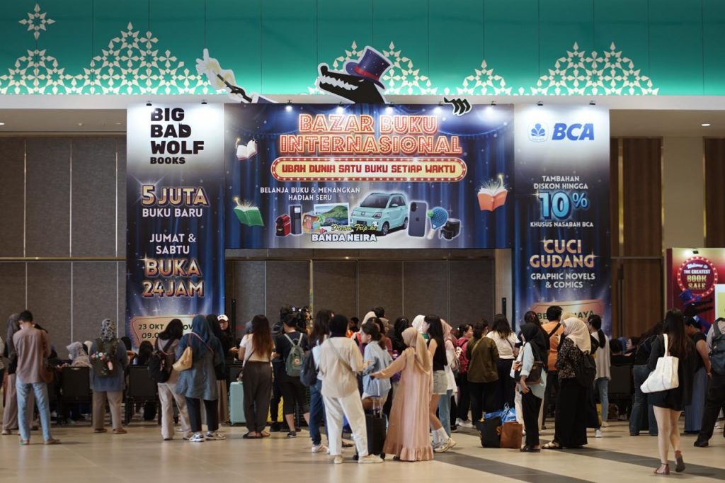 Setelah dua tahun absen, Bazar Buku Internasional Big Bad Wolf (BBW) Books resmi membuka pintunya Kamis, 23 Oktober 2025, di NICE PIK 2 (West Entrance, Hall 5–7). (Foto: Dok. BBW Books)
