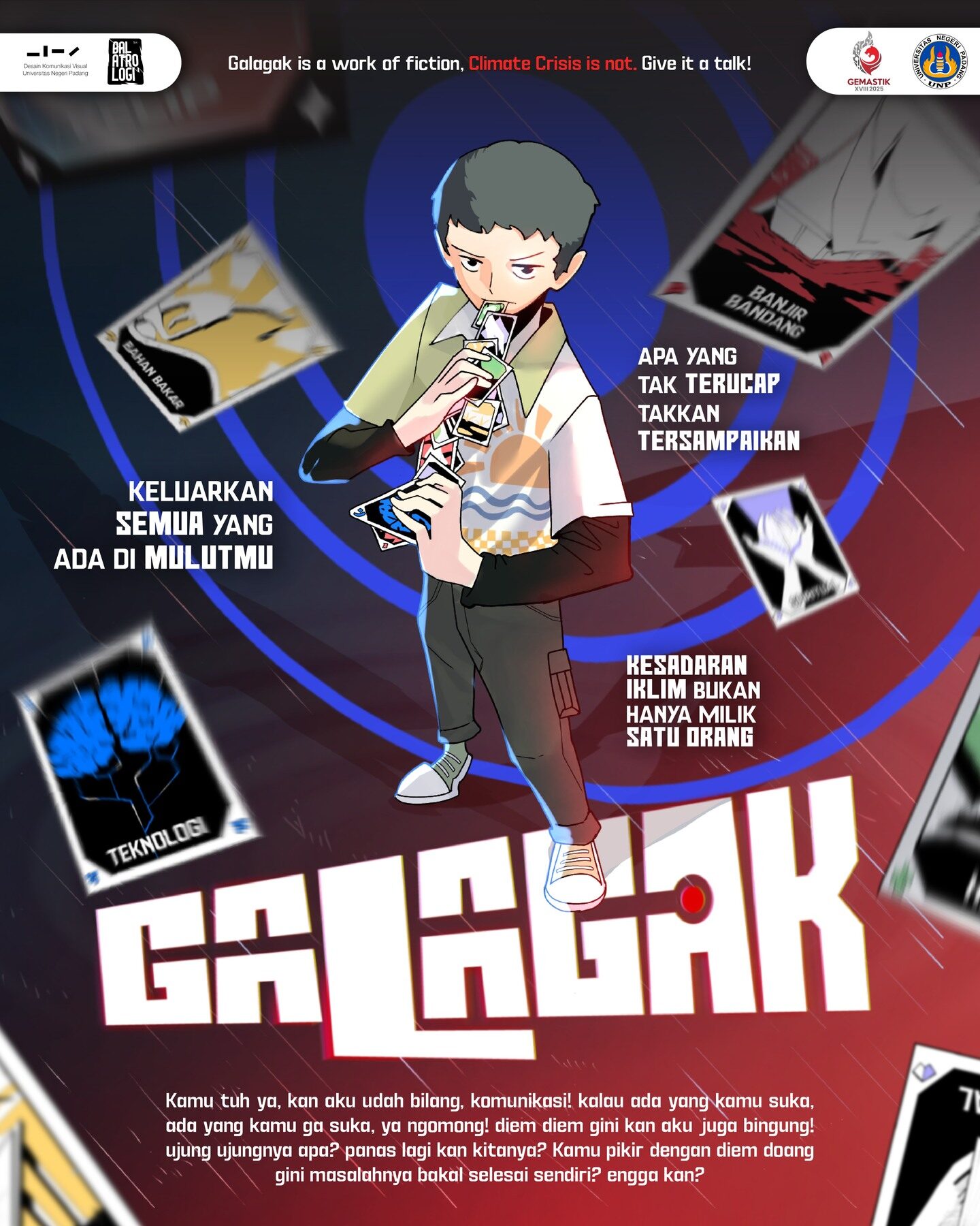 "Galagak", Game Karya Mahasiswa Padang yang Gokil dan Sarat Pesan Tentang Krisis Iklim