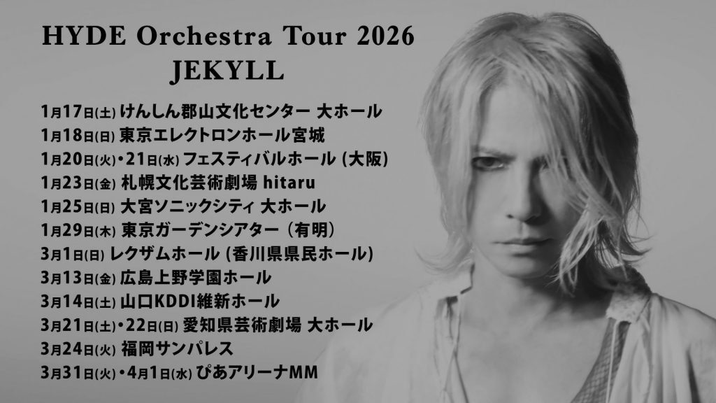 HYDE Orkestra tur konser 2026 - sumber foto hyde.com