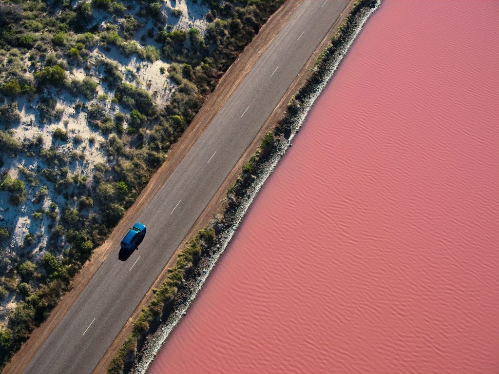 Pink Hutt Lagoon, Australia Barat. (Foto: Dok. Tourism Western Australia)
