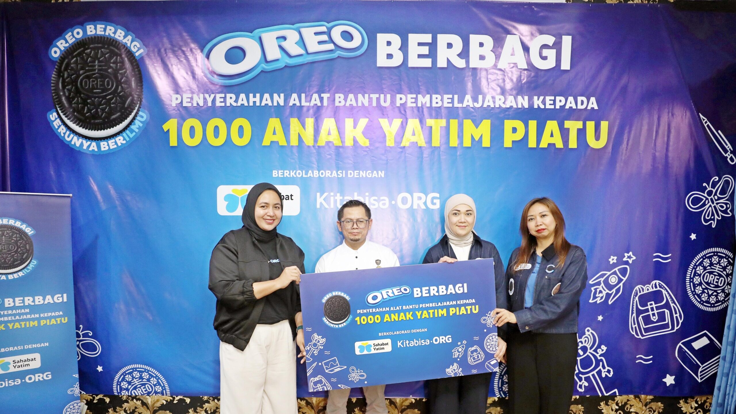 Belajar Bisa Seru! OREO Donasikan 2,5% Keuntungan untuk Pendidikan Anak Yatim di Indonesia. (Foto: Dok. Oreo)