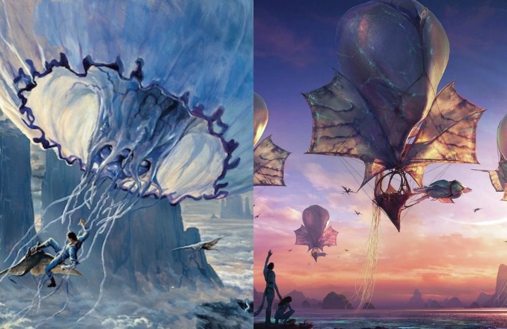lukisan awal ide James Cameron untuk wind traders - sumber foto Filmjuice
