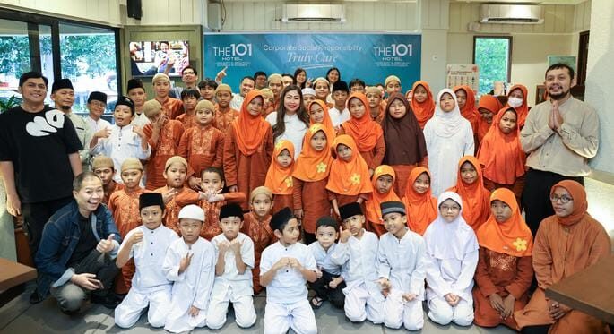 Ramadan Truly Care di THE 1O1 Jakarta Sedayu Darmawangsa, Sandhy Sondoro dan Angel Lelga Turut Berbagi dengan Anak Yatim
