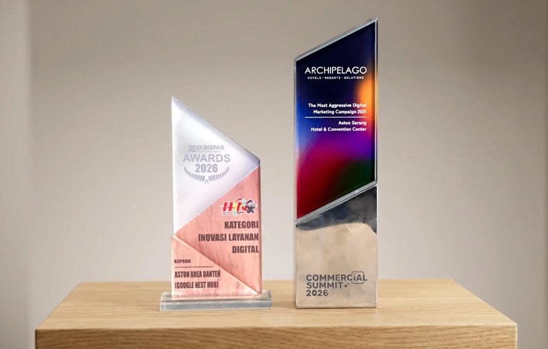 Aston Serang Hotel & Convention Raih Dua Penghargaan Bergengsi di Commercial Summit 2025 dan Ekbispar Awards