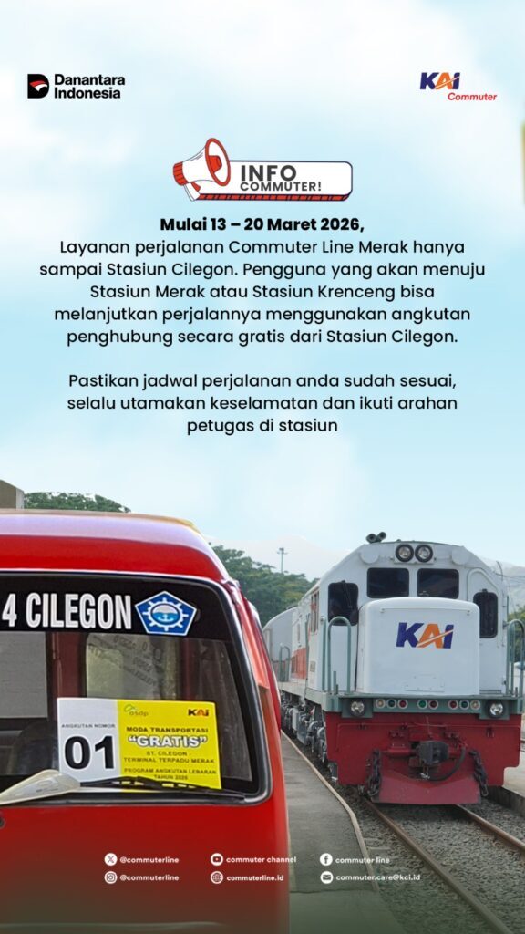 Commuter Line Merak Hanya Sampai Stasiun Cilegon - sumber foto Istimewa