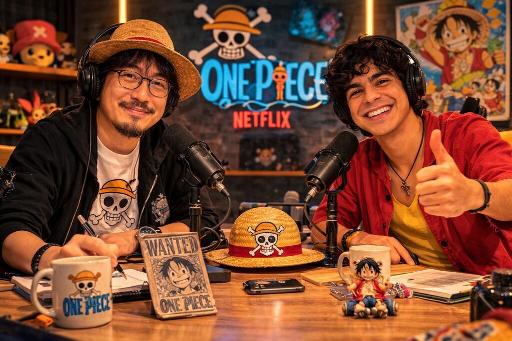 ilujstrasi foto Eiichiro Oda Akan Muncul di Podcast One Piece Live Action Netflix - sumber foto ChatGPT