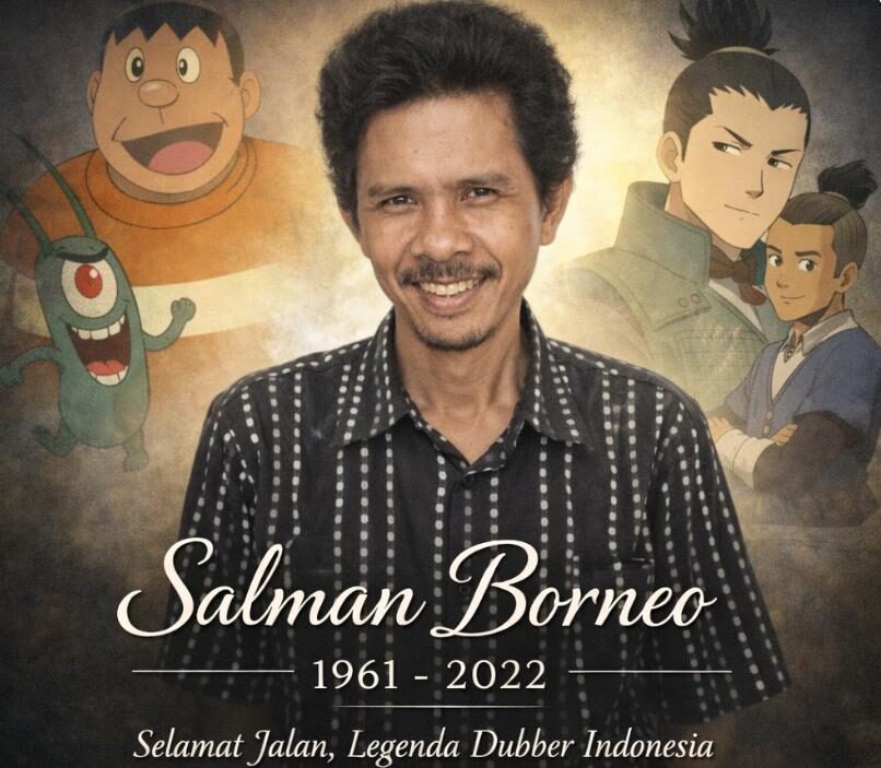 Selamat Jalan Salman Borneo, Pengisi Suara Plankton hingga Shikamaru Tutup Usia