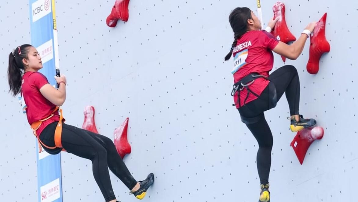 Indonesia Raya Bergema di Sanya! Duo Panjat Tebing Putri Pecahkan Rekor Dunia