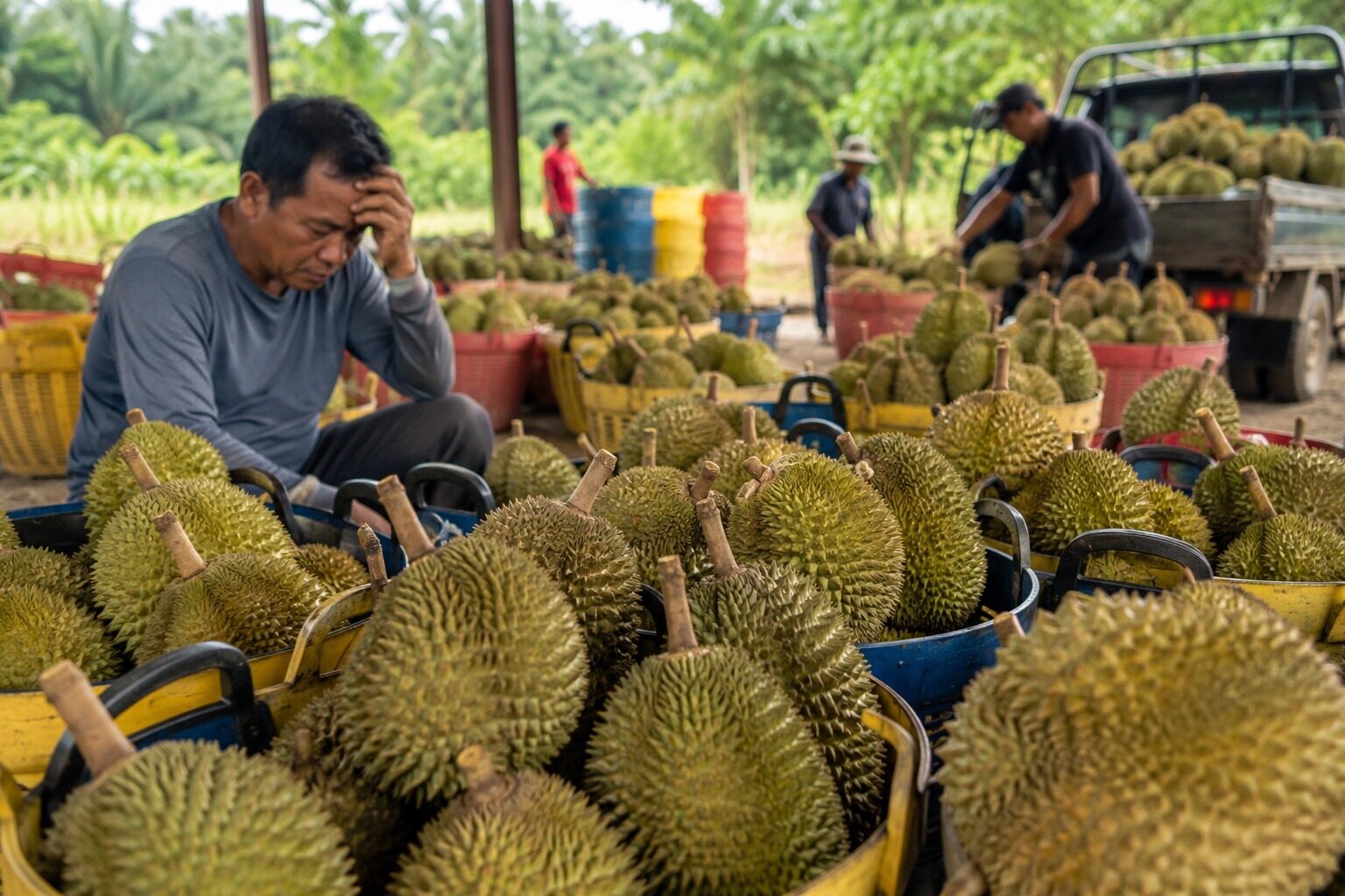 Harga Durian di Malaysia Anjlok Saat Panen Melimpah, Petani Kini Tertekan Biaya Produksi dan Konflik Global