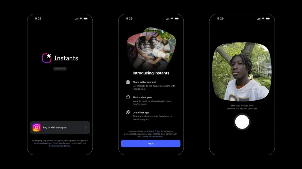 Instagram Hadirkan Fitur Instants - sumber foto Instagram