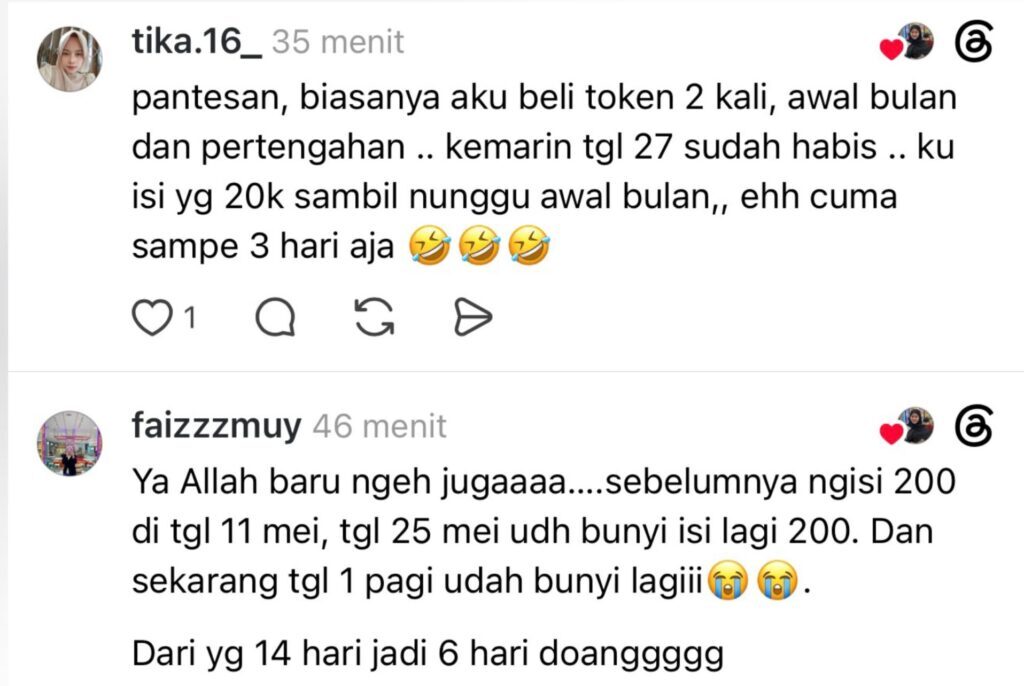 Netizen Heboh Tagihan Listrik Membengkak - sumber foto istimewa