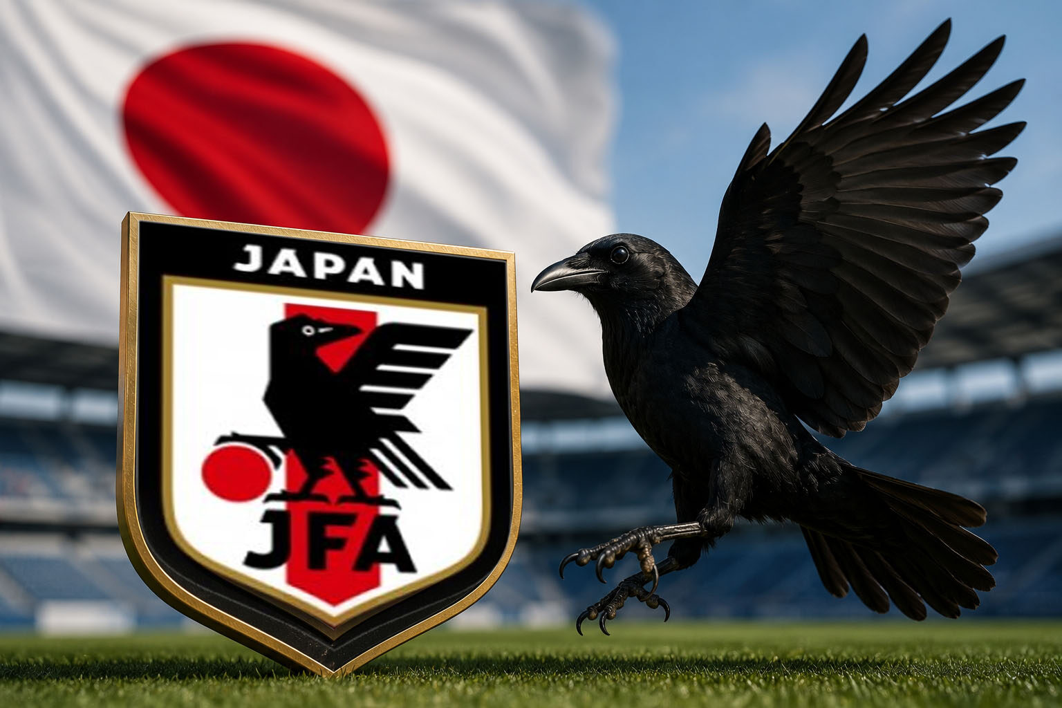 Bukan Sekadar Logo! Ini Makna Burung Gagak Berkaki Tiga di Lambang Timnas Jepang yang Sarat Mitologi