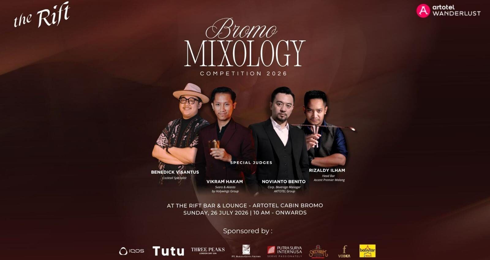 The Rift Bar & Lounge Gelar Bromo Mixology Competition 2026, Ajang Kreativitas dengan Panorama Pegunungan Bromo