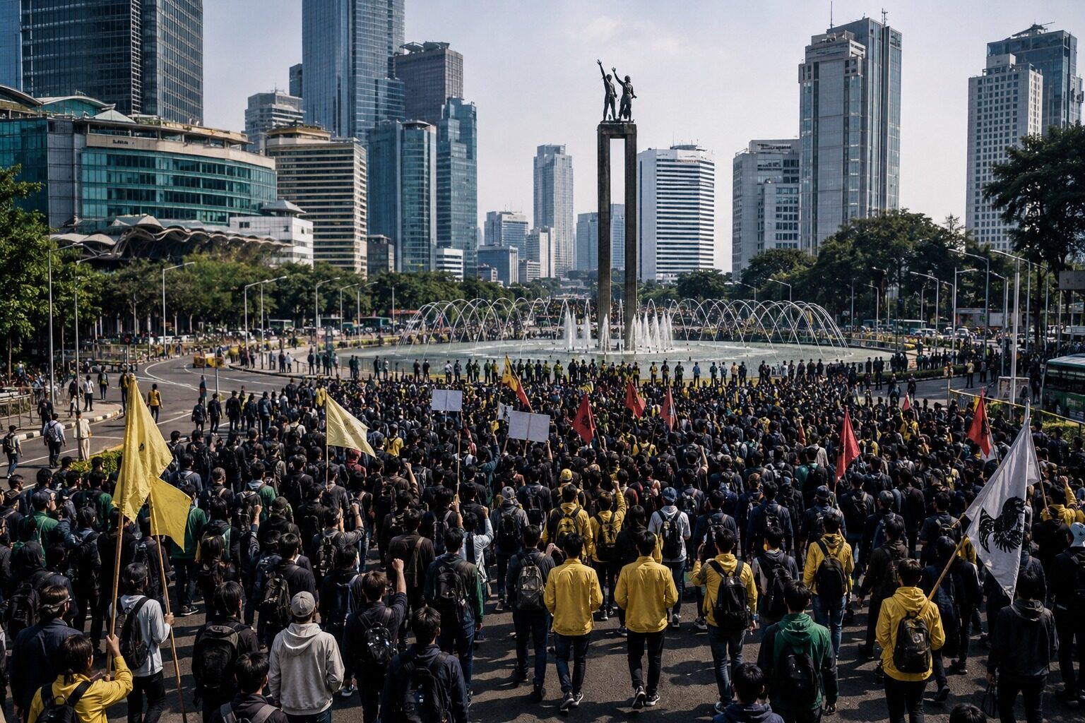 Demo Mahasiswa UI Bakal Kepung Bundaran HI Hari Ini, Ini Tuntutan dan Jalur yang Perlu Dihindari