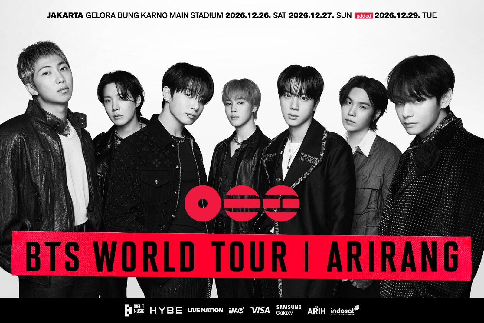 BTS WORLD TOUR ‘ARIRANG’ IN JAKARTA Tambah Hari Ketiga pada 29 Desember 2026, Tiket Resmi Tersedia Eksklusif di tiket.com