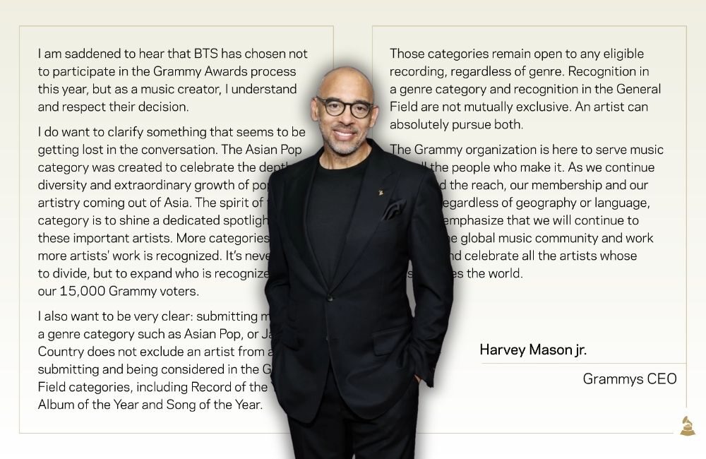 CEO Recording Academy Respons Keputusan BTS Absen dari Grammy 2027, Ini Penjelasannya