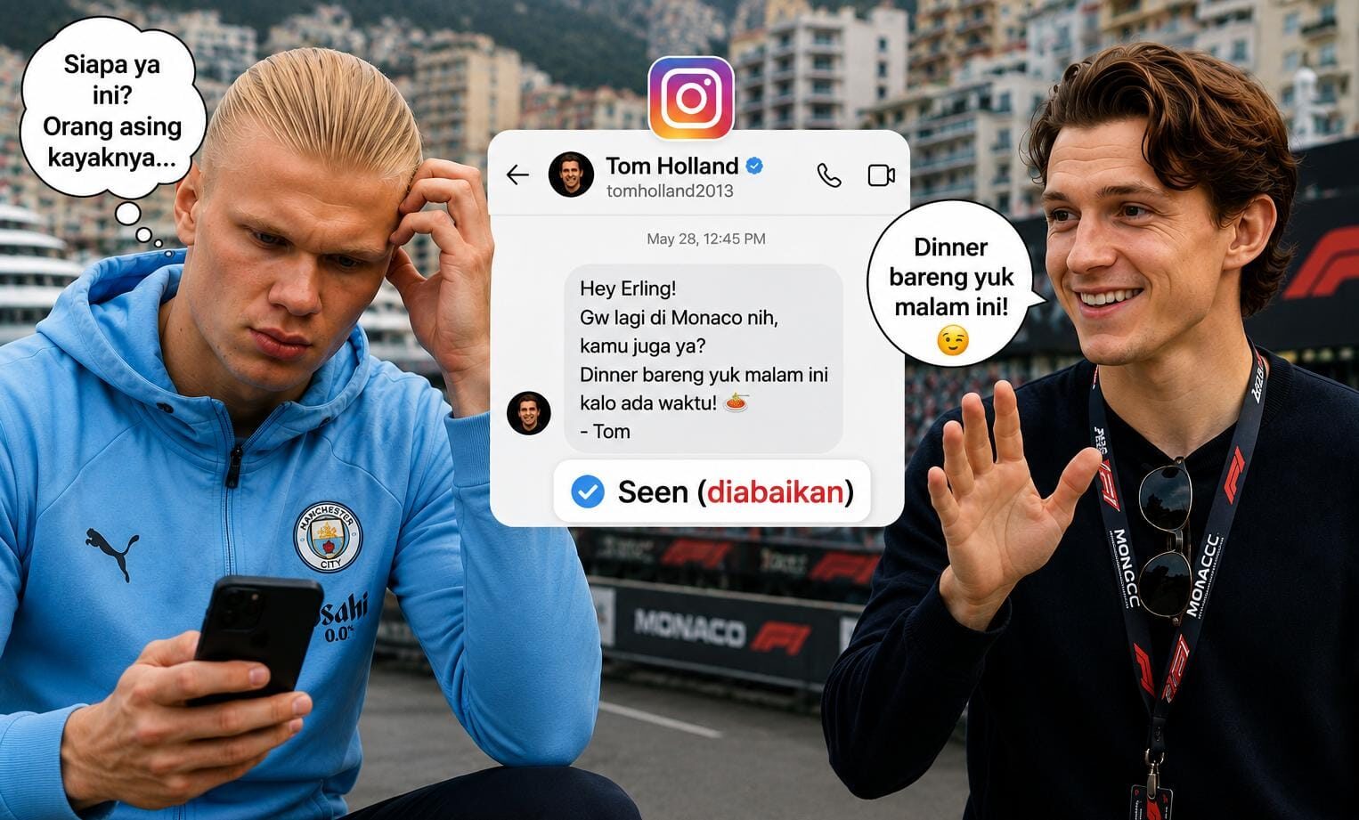 Cerita Kocak Haaland Saat Gak Tahu Siapa Tom Holland, Sampai Abaikan Undangan Makan