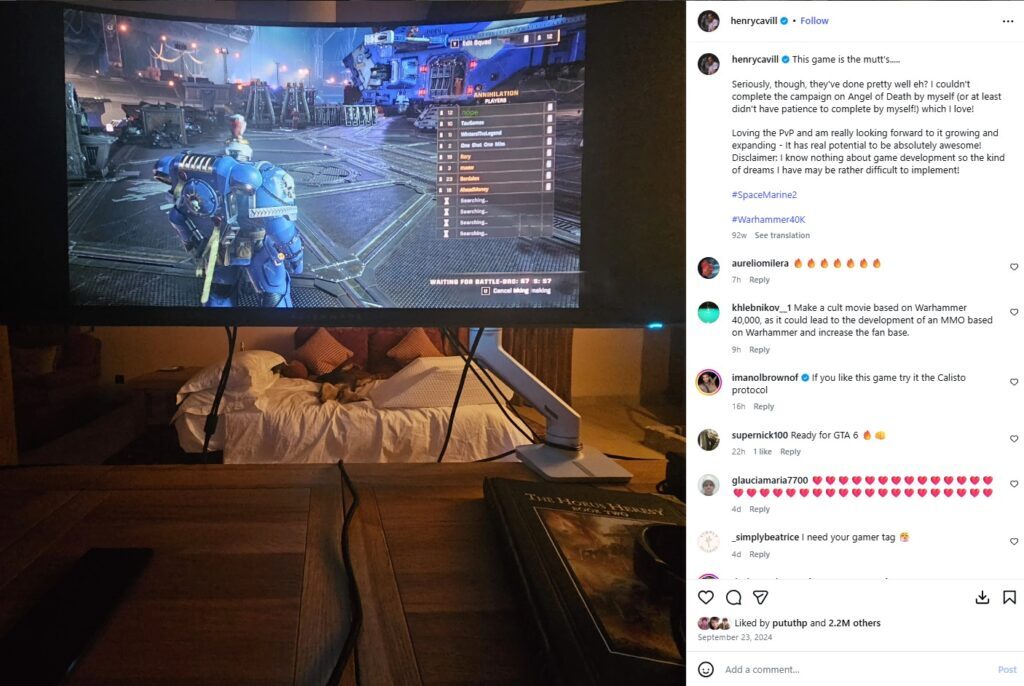 Henry Cavill Geeks sejati - sumber foto Instagram/Henry Cavill