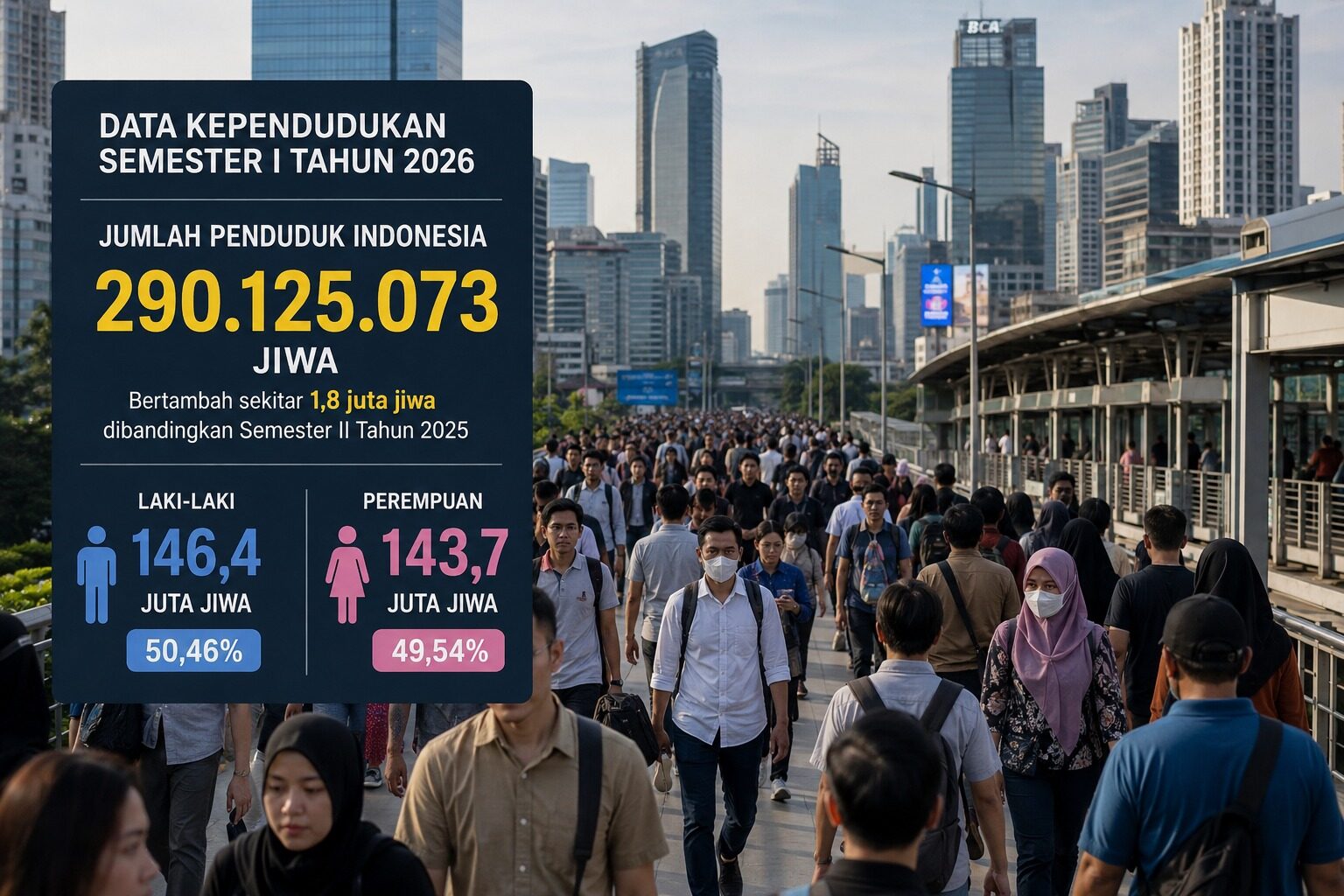 Jumlah Penduduk Indonesia Tembus 290 Juta, Urbie’s Termasuk yang Mana?