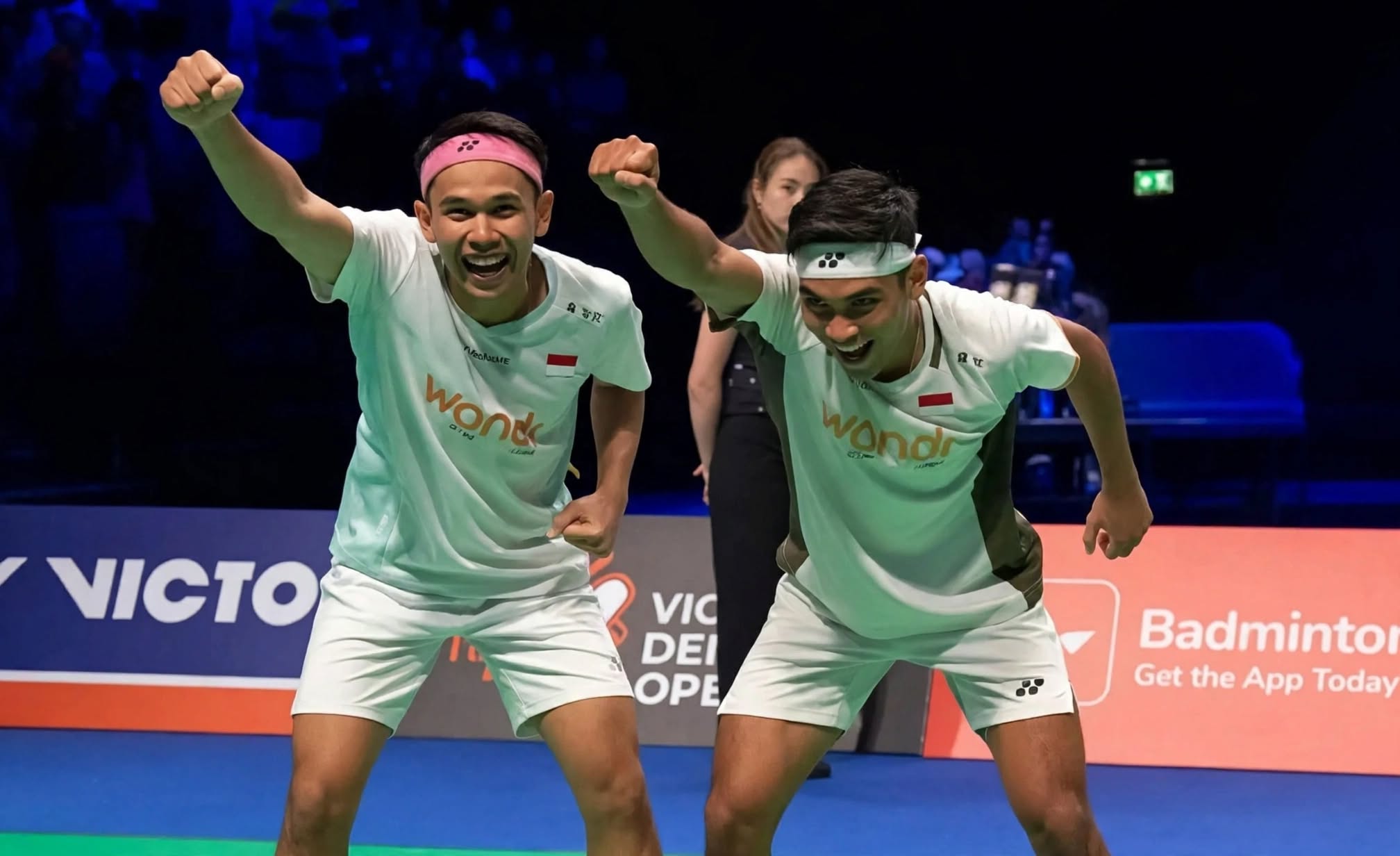 Fajar Fikri selebrasi unik Juara Denmark Open 2026 sumber foto instagram/badminton.ina