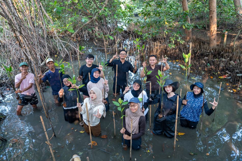 LindungiHutan Gandeng Tamara Dai Lestarikan Lingkungan, Tanam 100 Mangrove di Kawasan Ekowisata PIK