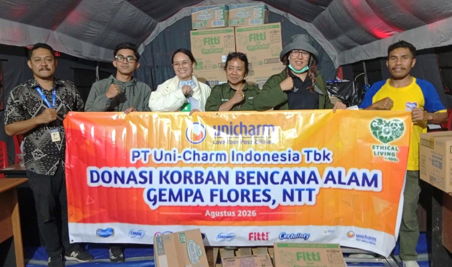 Sanitasi Jadi Kebutuhan Mendesak, Unicharm Bantu Penyintas Gempa Flores
