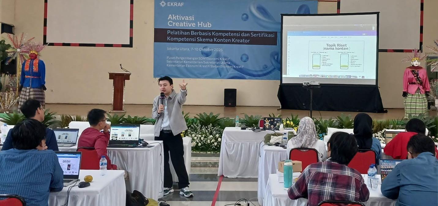 30 Konten Kreator Ikuti Pelatihan dan Sertifikasi Kompetensi dari Kementerian Ekraf