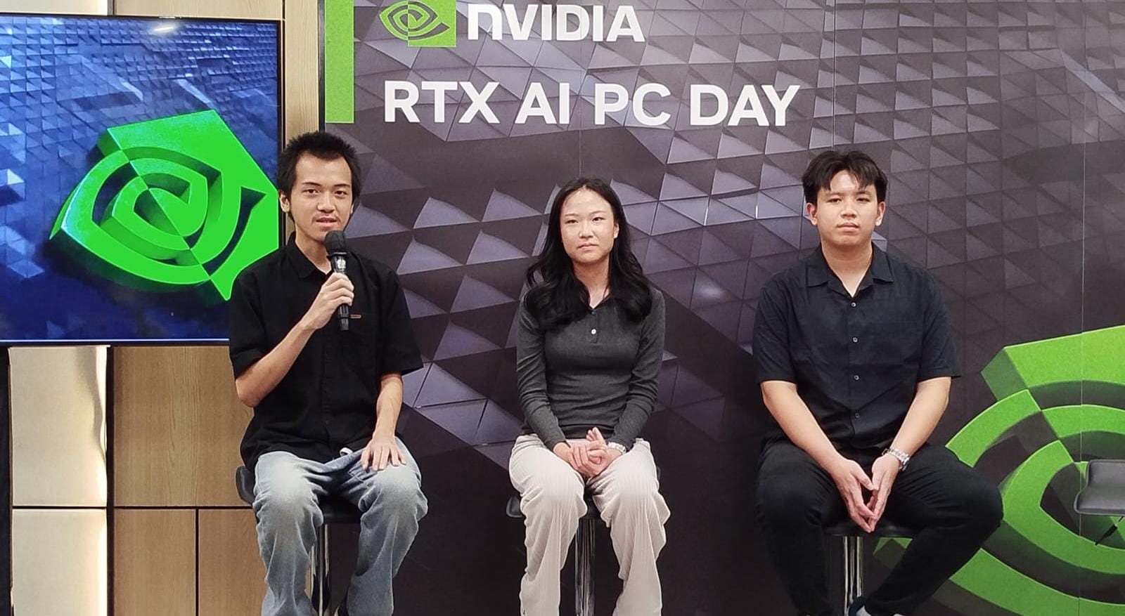 Tiga Mahasiswa UPH inspiratif yang melakukan penelitian dengan penerapan AI di bidang berbeda. Ki-ka: Richie Cedrick Adrian (AI), Annabel Kimeta Jovinne Caron (Informatika) dan Bryan Daniel Angelino (Sistem Informasi). (Foto: Urbanvibes/R Indriani)
