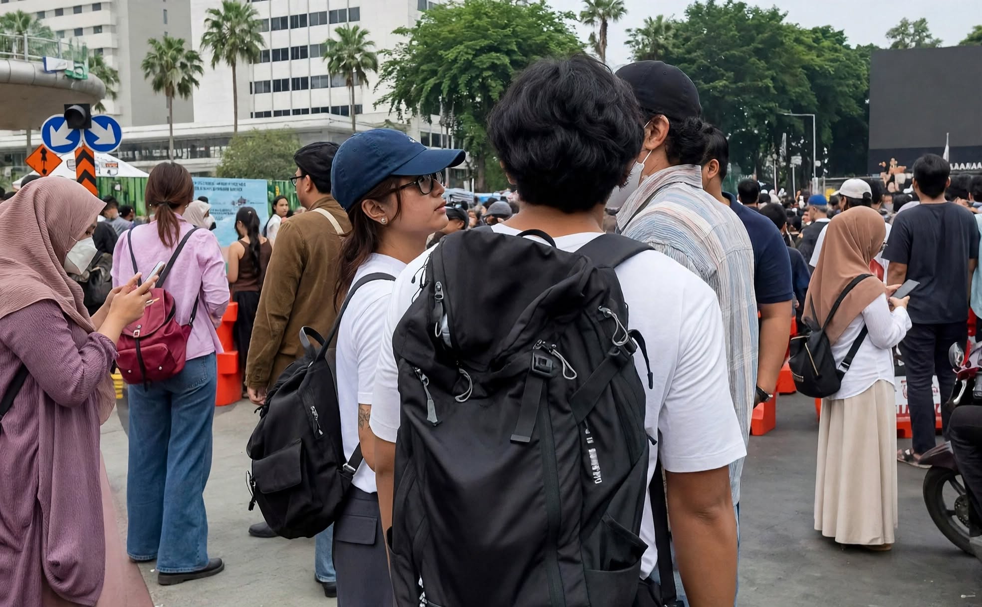 Reza Rahadian dan Eva Celia Terlihat di Aksi Bundaran HI Ikutan Demo?