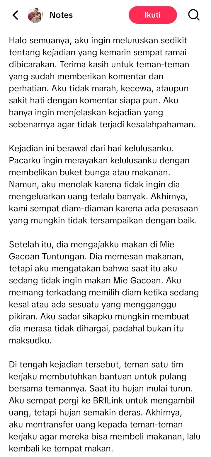 unggahan viral cewe berdiri di hujan restoran di medan - sumber foto Threads